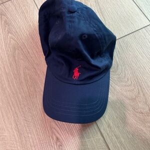 Polo by Ralph Lauren Dark Blue Hat with Red Logo
